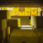 Warehouse with shoe boxes